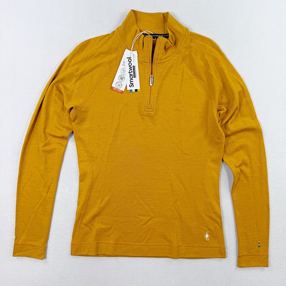 Smartwool Tops - Smartwool Merino 250 Classic 1/4 Zip Baselayer Top Size L Women Gold Heather NEW